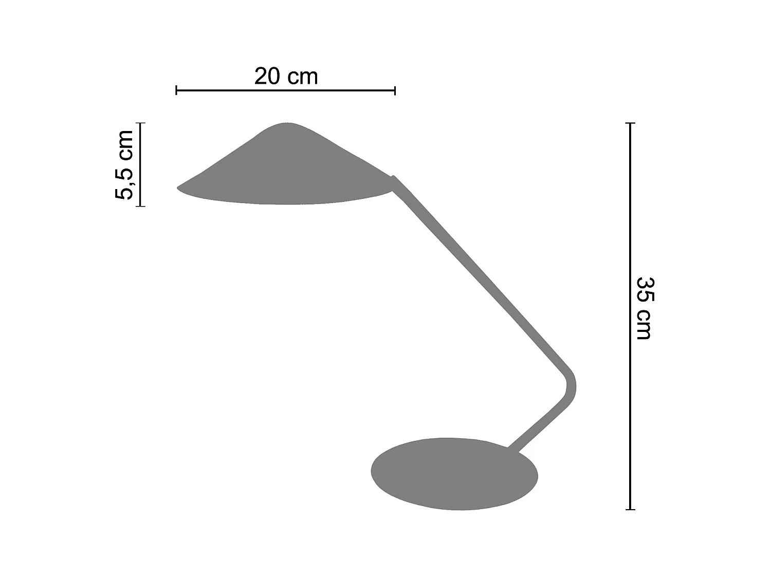 Lampe de Bureau TOSEL ,métal,beige,H35xD20xP49cm