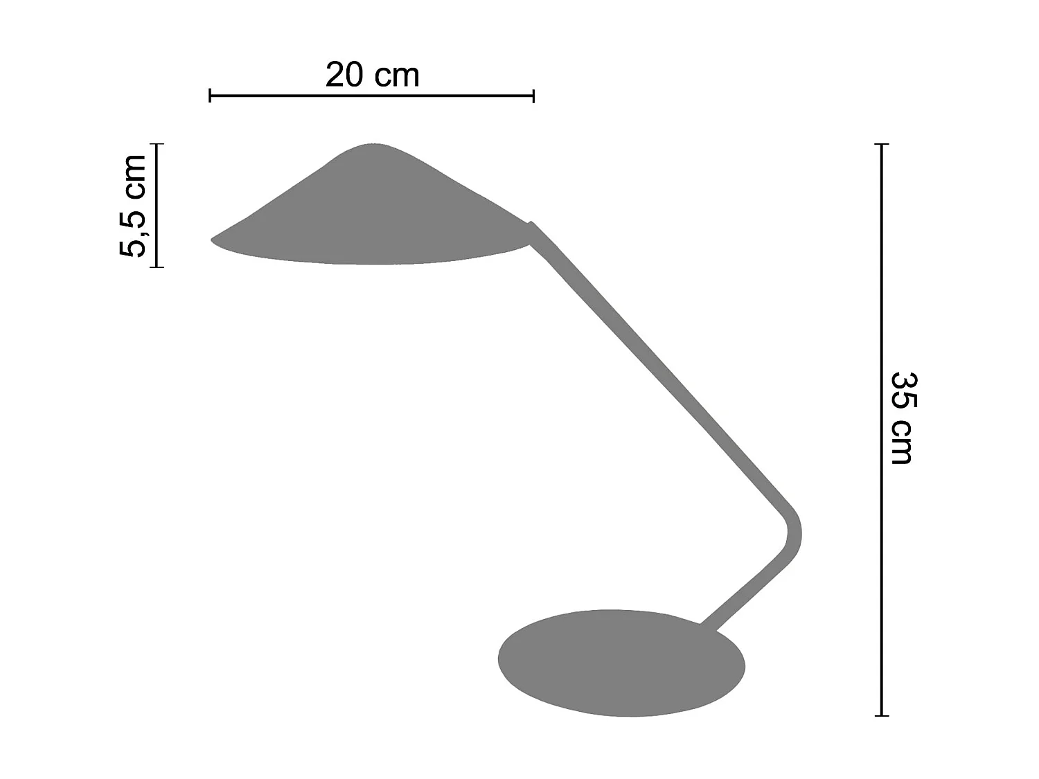 Abajur TOSEL CHAMPIGNON LT2 vidro cogumelo bege D15,5 x  H16,5  cm