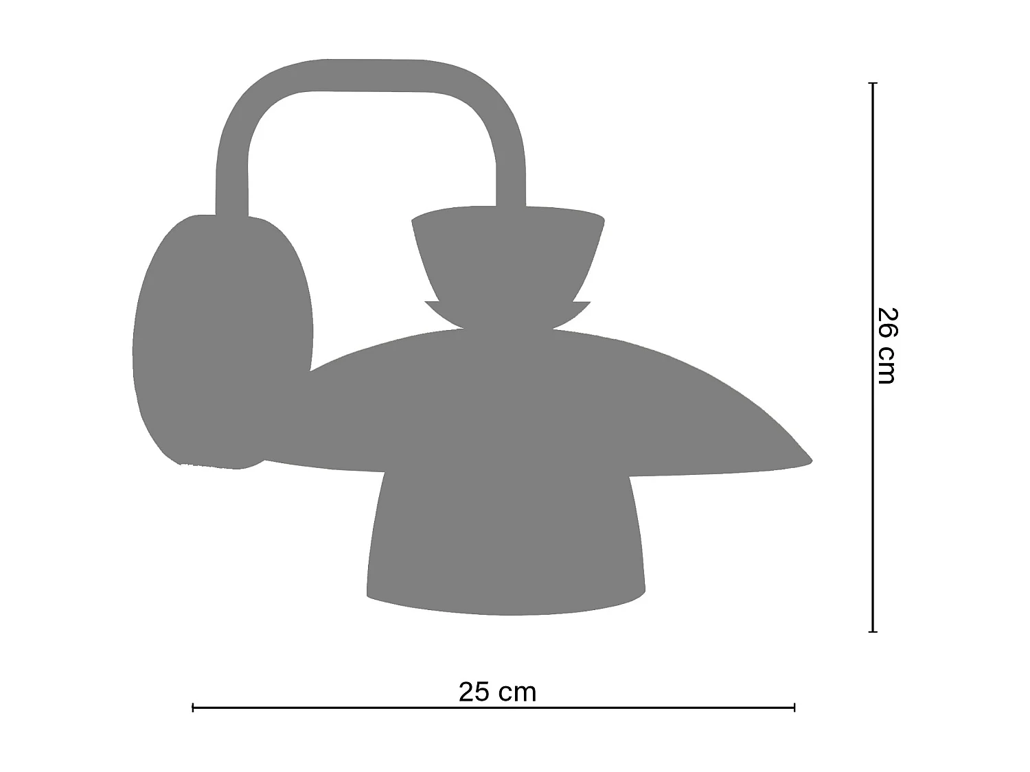 Aplique TOSEL ,metal,beige,A26xD 23,5x P 26cm