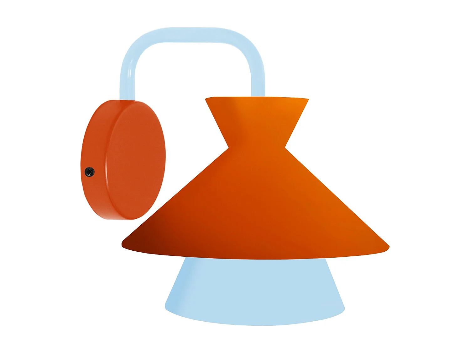 Aplique TOSEL ,metal,Azul ,A26xD21xP25cm