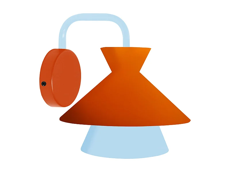 Applique TOSEL ,métal,Bleu,H26xD21xP25cm