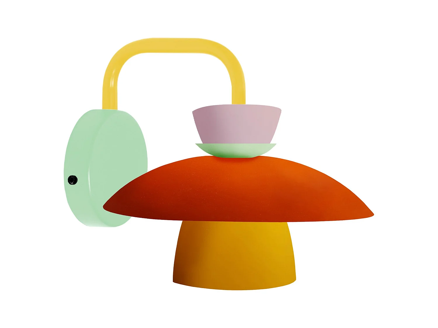 Applique TOSEL ,métal,Orange ,H26xD 23,5xP26cm