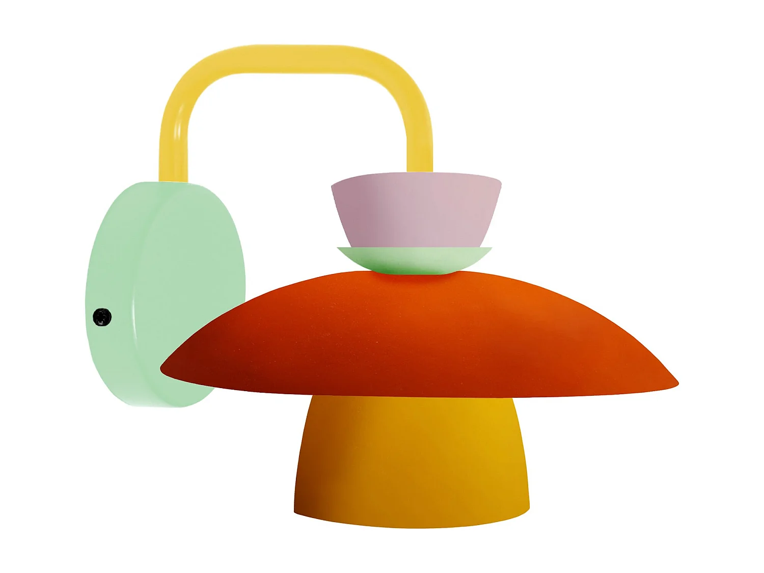 Aplique TOSEL ,metal,Naranja,A26xD 23,5xP26cm