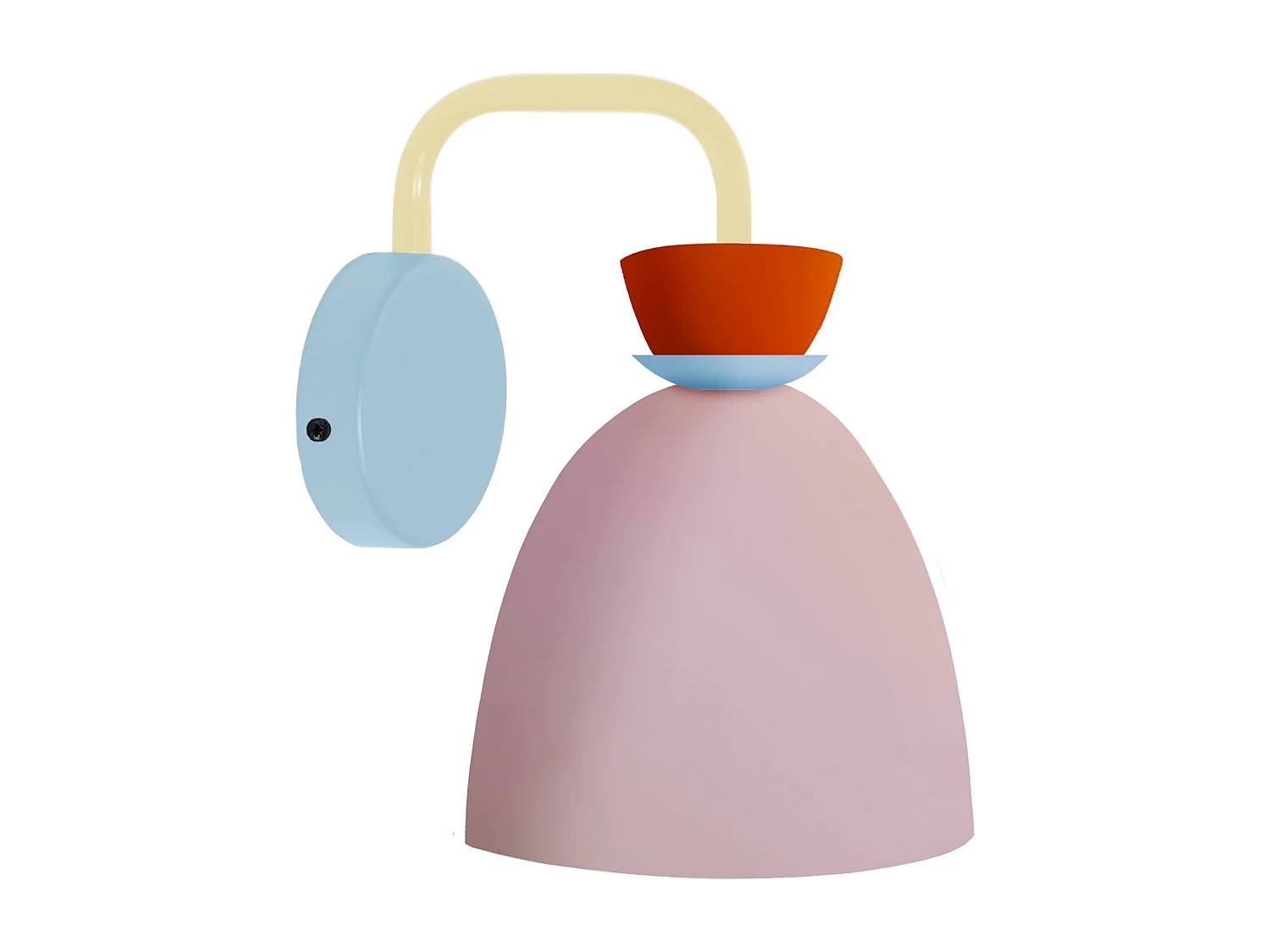 Aplique TOSEL ,metal,Rosa ,A24xD14xP23,5cm