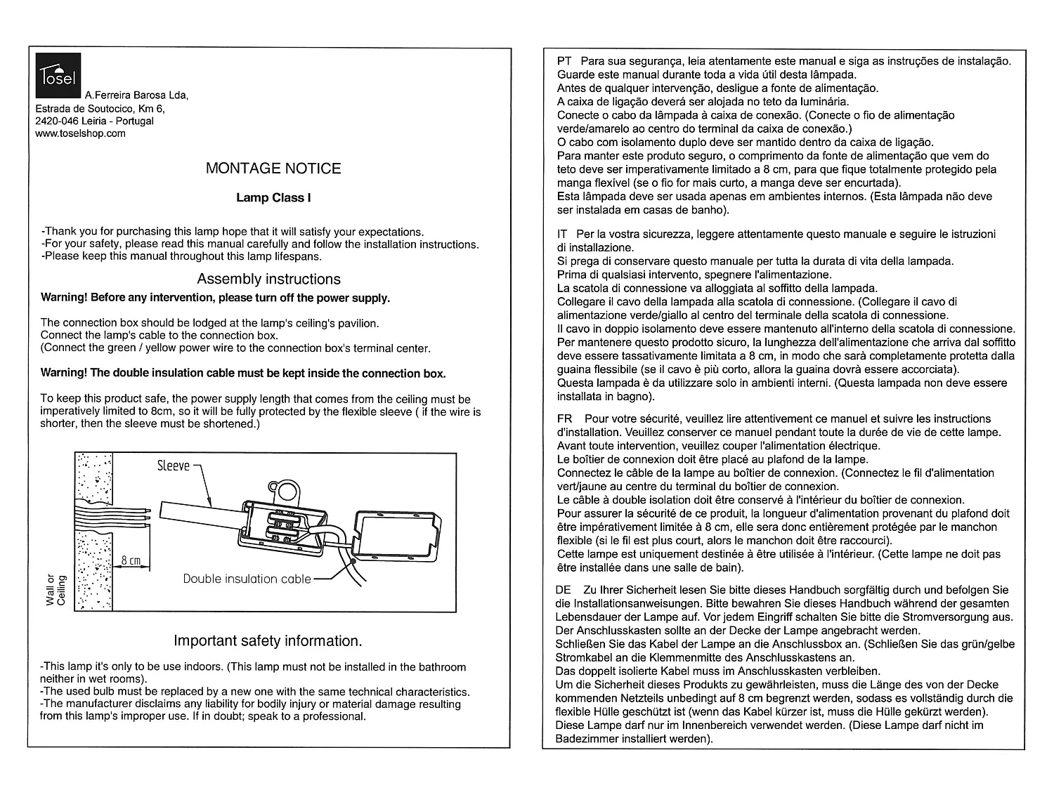 Aplique TOSEL ,metal,Rosa ,A24xD14xP23,5cm