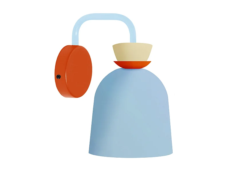 Aplique TOSEL ,metal,Azul ,A27xD14,5xP22,5cm