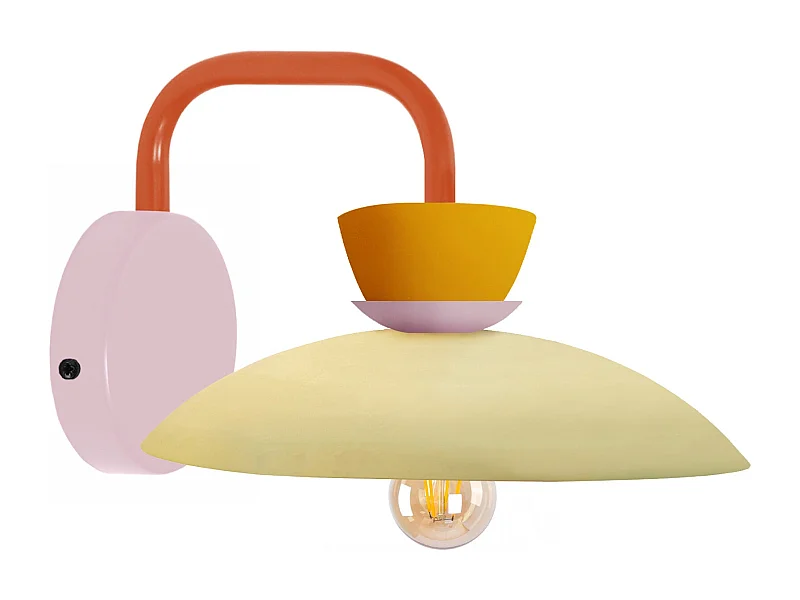 Applique TOSEL ,métal,beige,H24xD23,5xP25cm