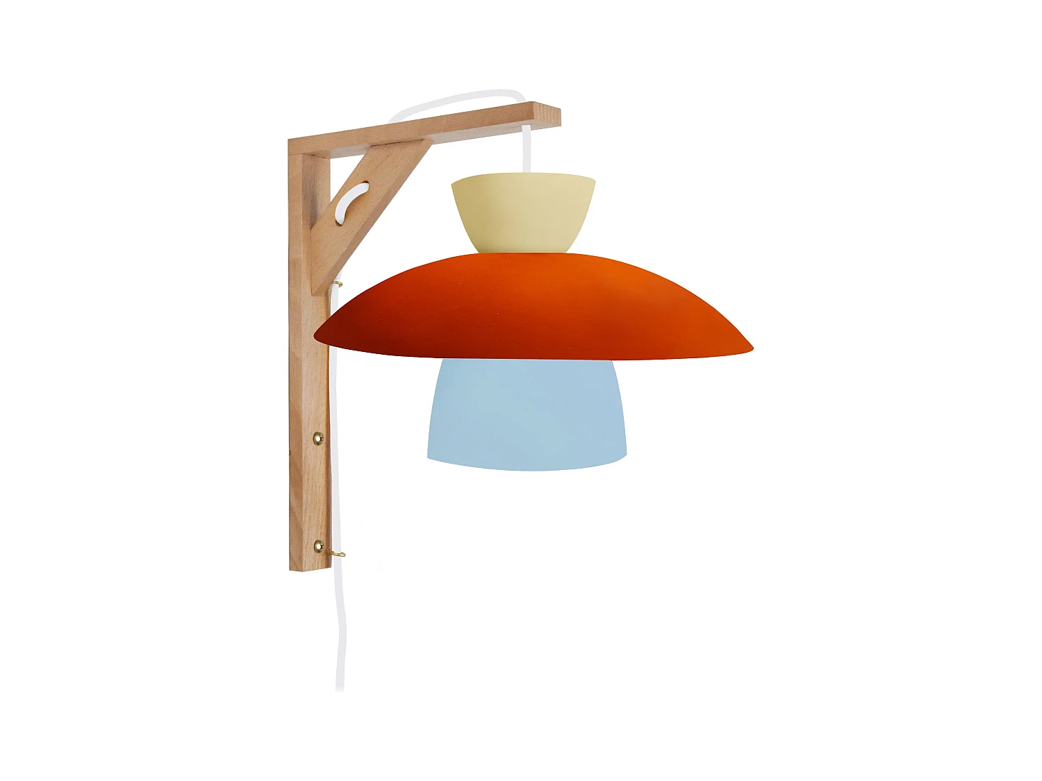 Applique TOSEL ,bois,Bleu,H30xD24xP27,5cm