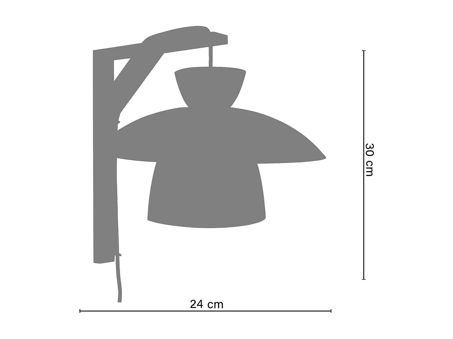 Applique TOSEL ,bois,Bleu,H30xD24xP27,5cm