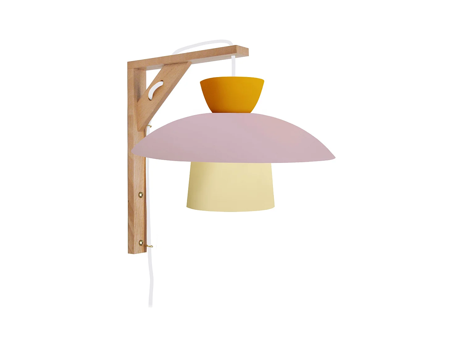 Applique TOSEL ,bois,beige,H30xD24xP27,5cm