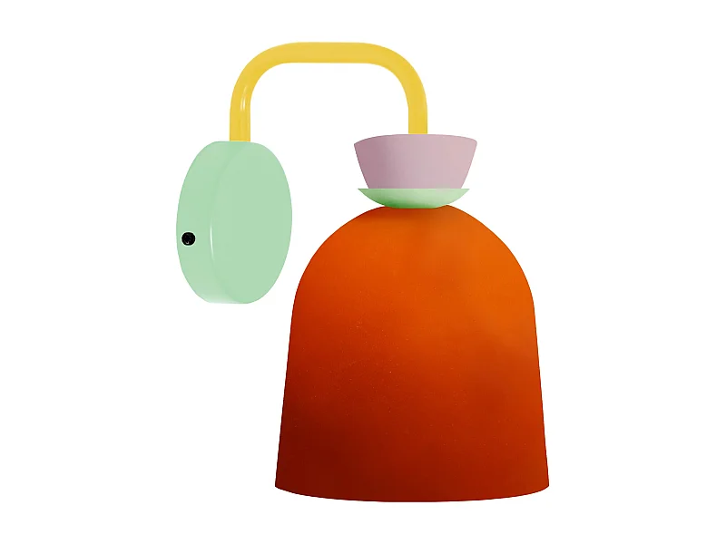 Applique TOSEL ,métal,Orange ,H27xD14,5xP22,5cm