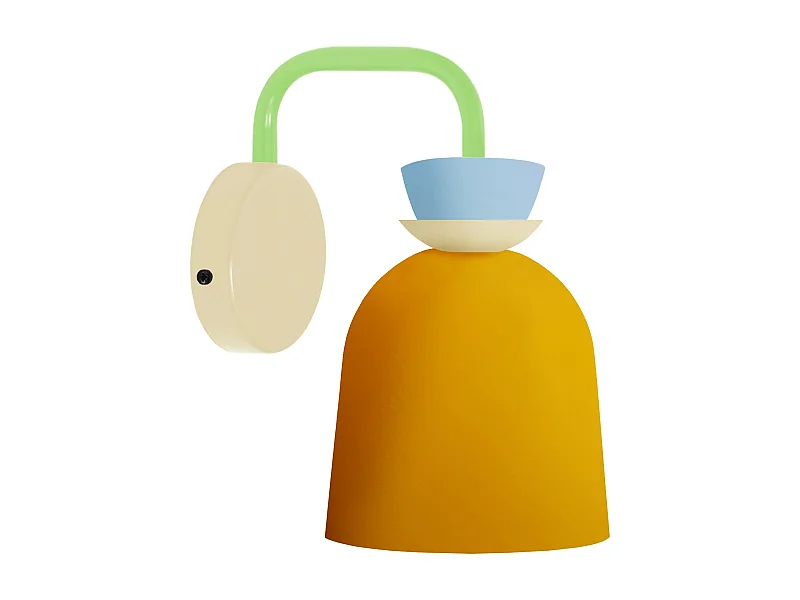 Applique TOSEL ,métal,Jaune ,H27xD14,5xP22,5cm