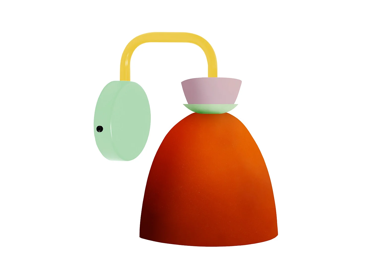 Applique TOSEL ,métal,Orange ,H24xD14xP23,5cm