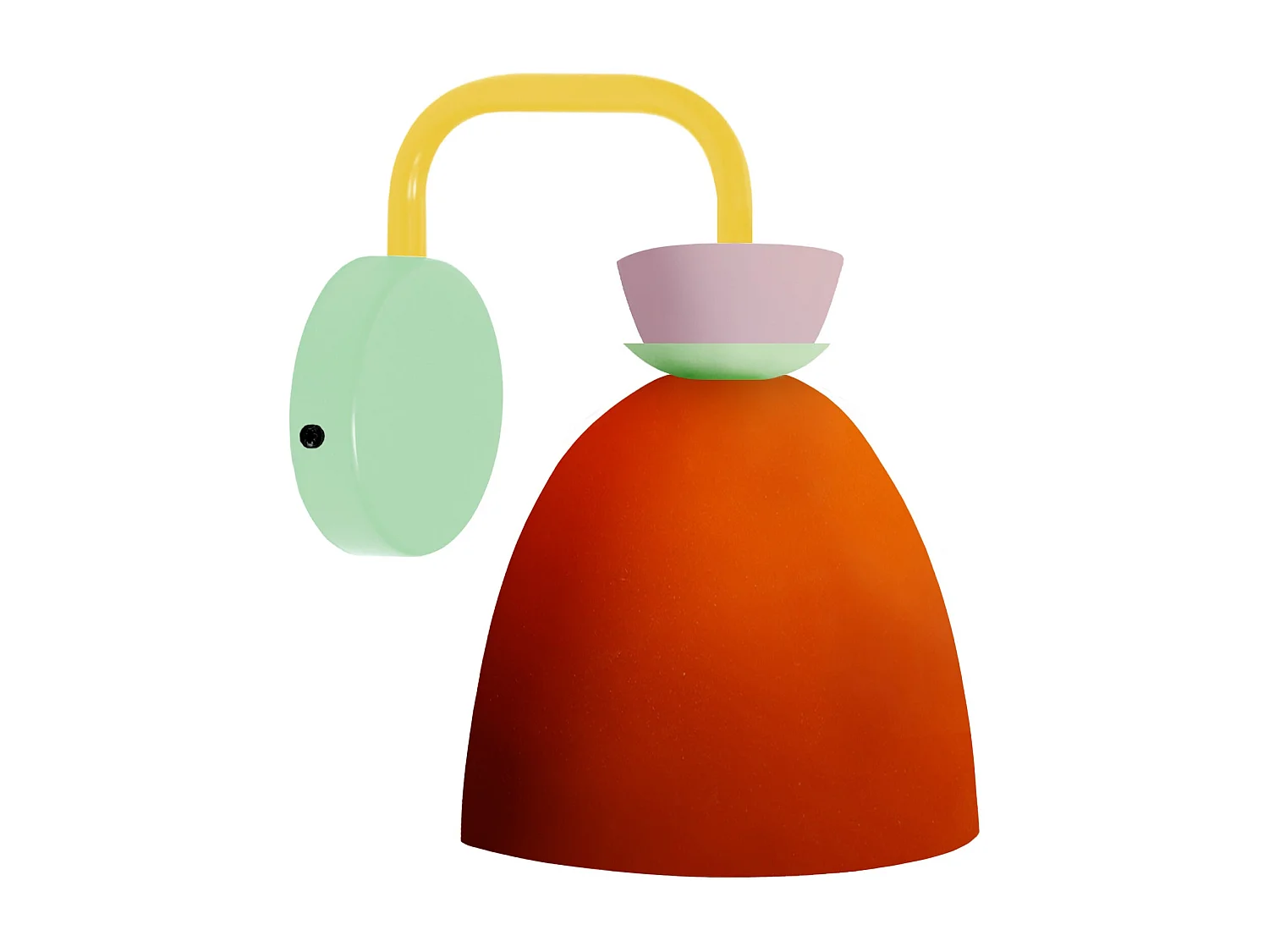 Aplique TOSEL ,metal,Naranja,A24xD14xP23,5cm