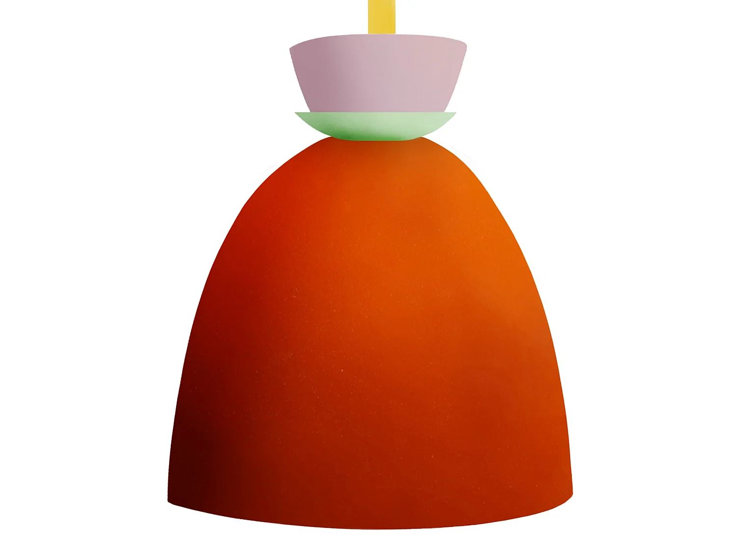 Aplique TOSEL ,metal,Naranja,A24xD14xP23,5cm