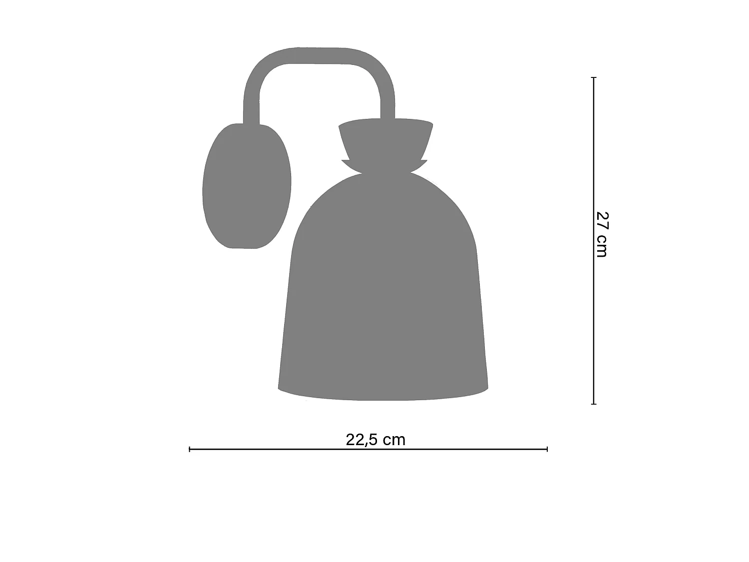 Aplique TOSEL ,metal,Rosa ,A27xD14,5xP22,5cm