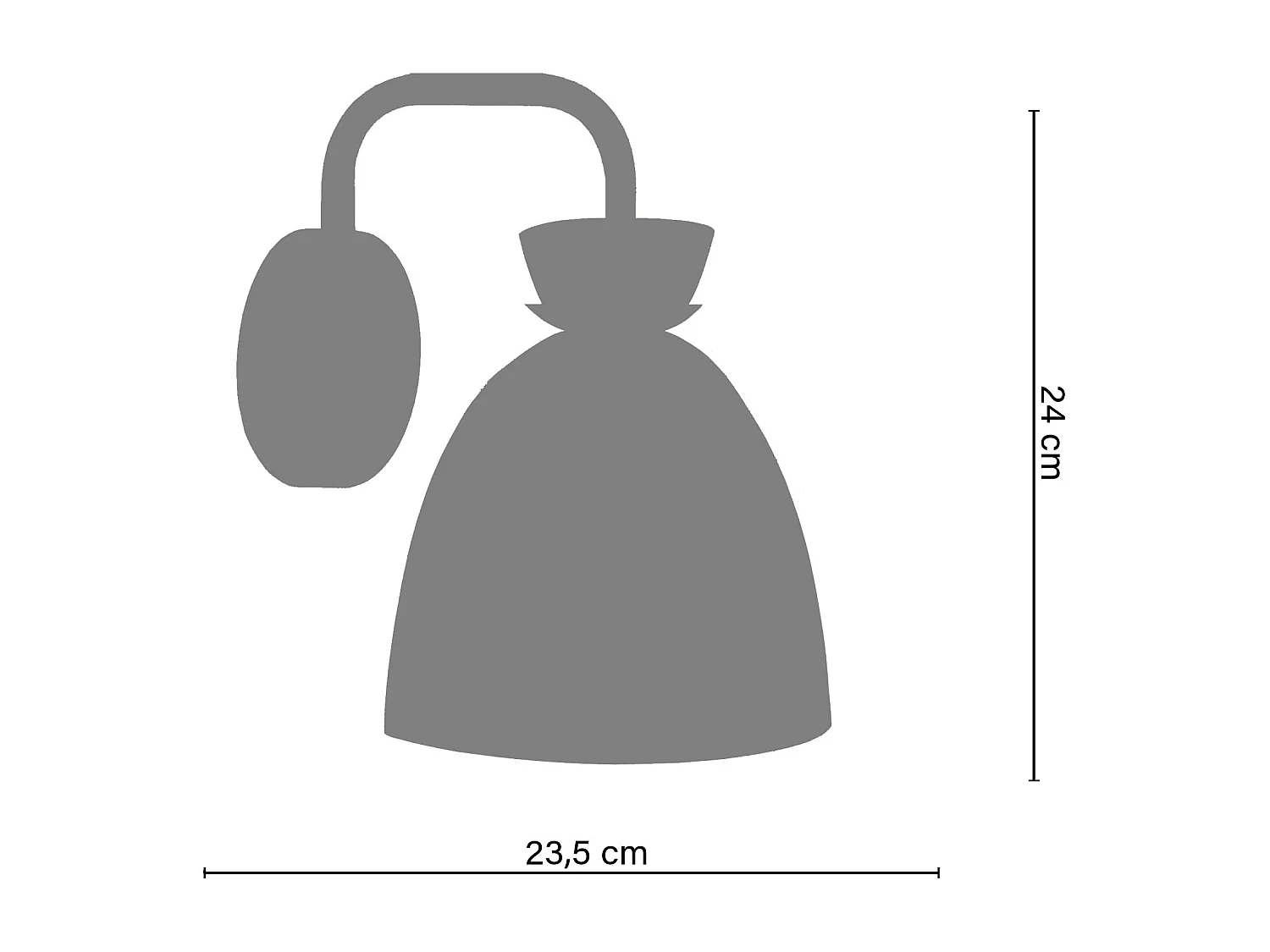 Aplique TOSEL ,metal,beige,A24xD14xP23,5cm