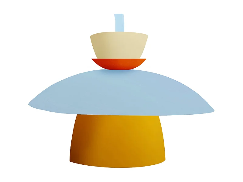 Applique TOSEL ,métal,Bleu,H 26xD 23,5x P 26cm