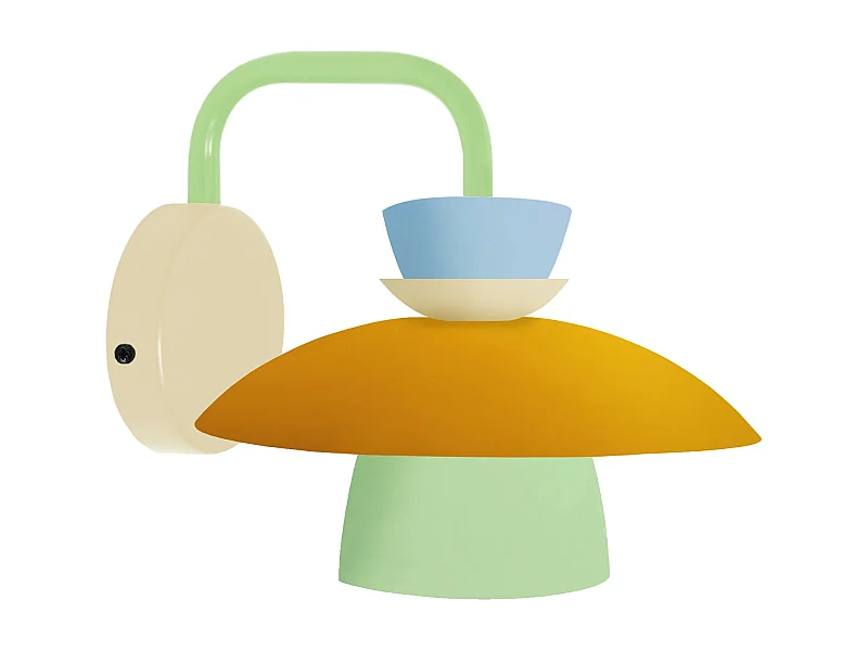 Applique TOSEL ,métal,Jaune ,H26xD23,5xP26cm