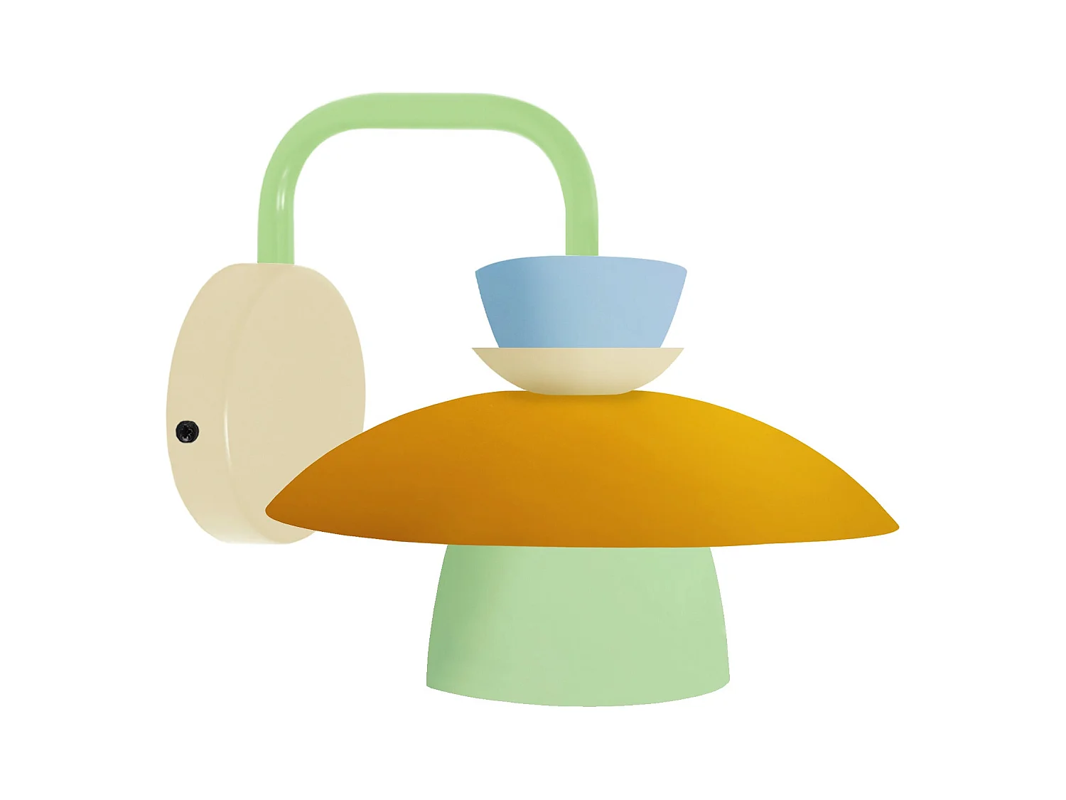 Applique TOSEL ,métal,Jaune ,H26xD23,5xP26cm