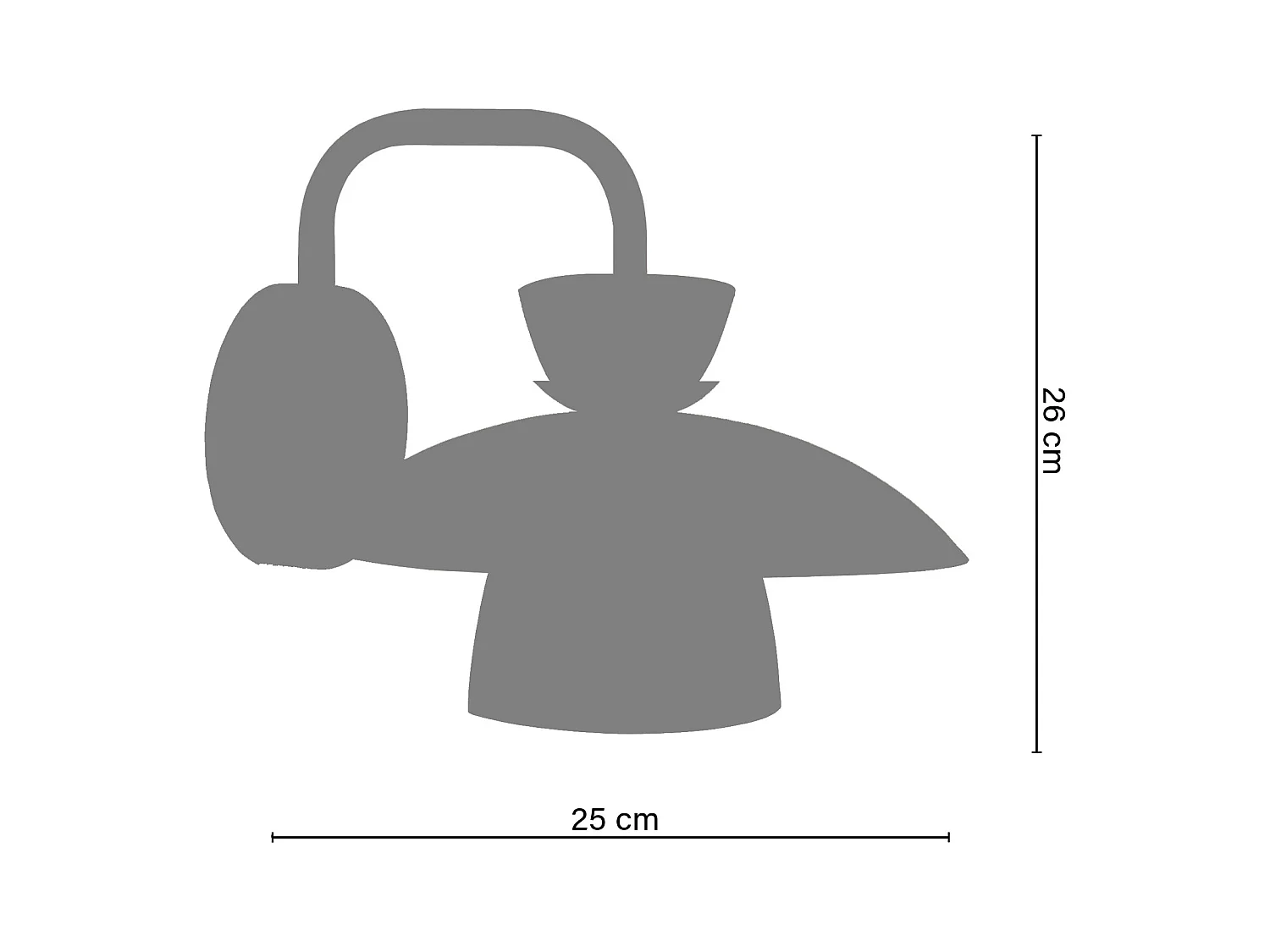 Applique TOSEL ,métal,Jaune ,H26xD23,5xP26cm