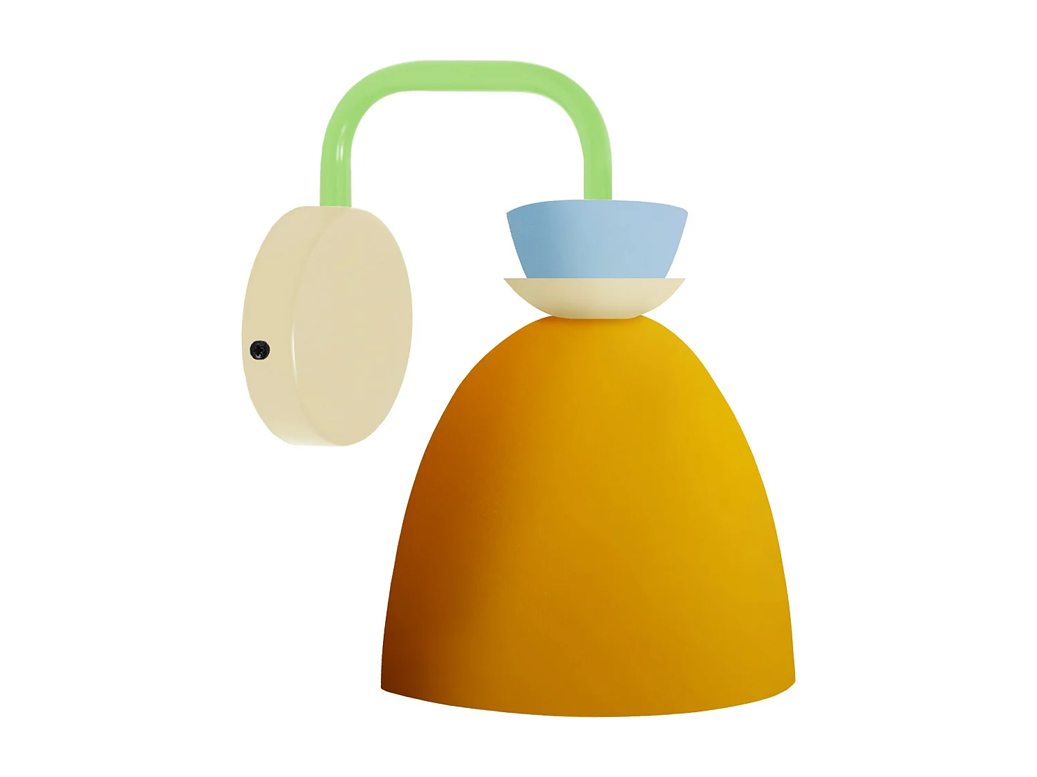 Aplique TOSEL ,metal,AMARILLO,A27xD14,5xP22,5cm