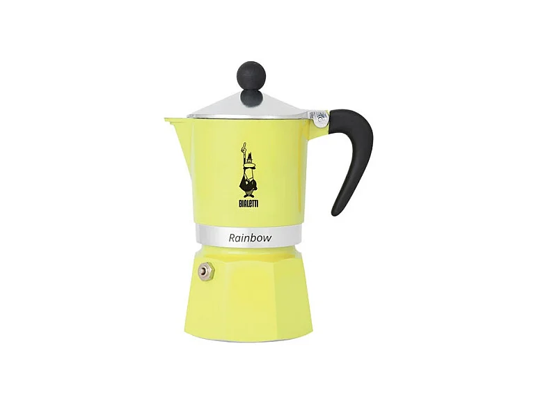 Cafetière Italienne 6 Tasses Jaune Pastel Bialetti Rainbow - Gaieté et Couleurs de l'Arc-en-ciel