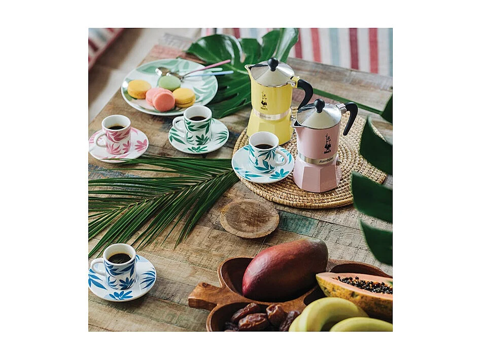 Cafetière Italienne 6 Tasses Jaune Pastel Bialetti Rainbow - Gaieté et Couleurs de l'Arc-en-ciel