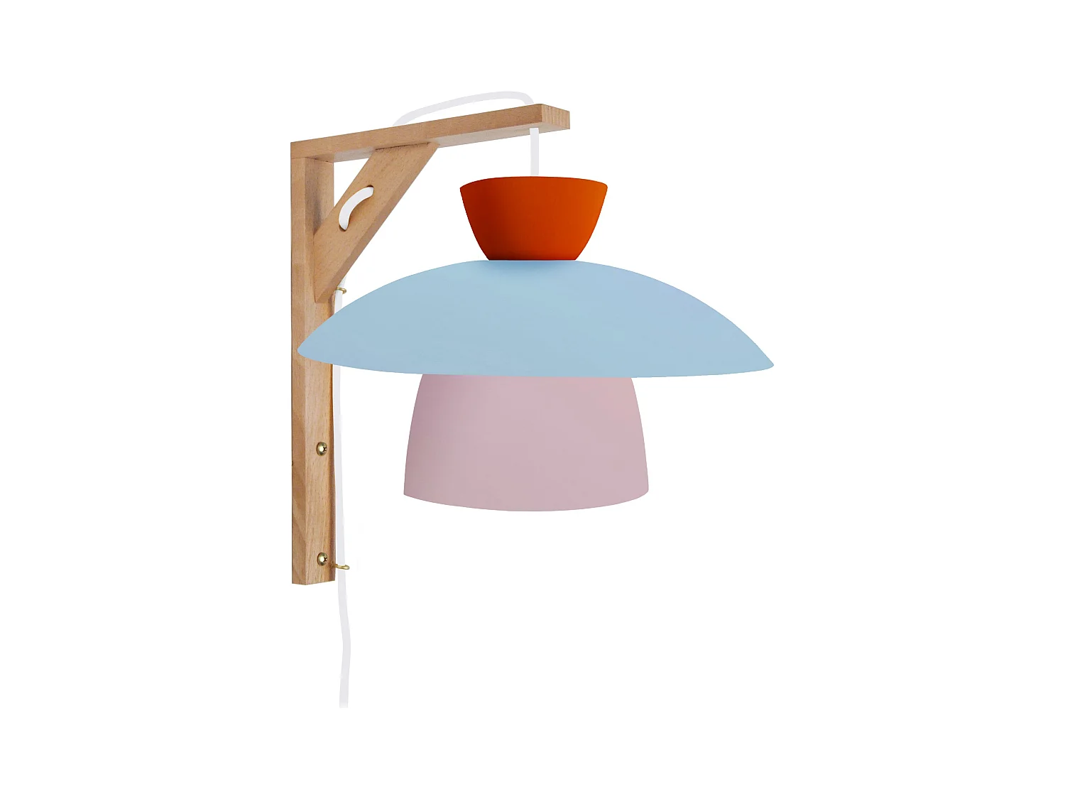 Applique TOSEL ,bois,Rose ,H30xD24xP27,5cm