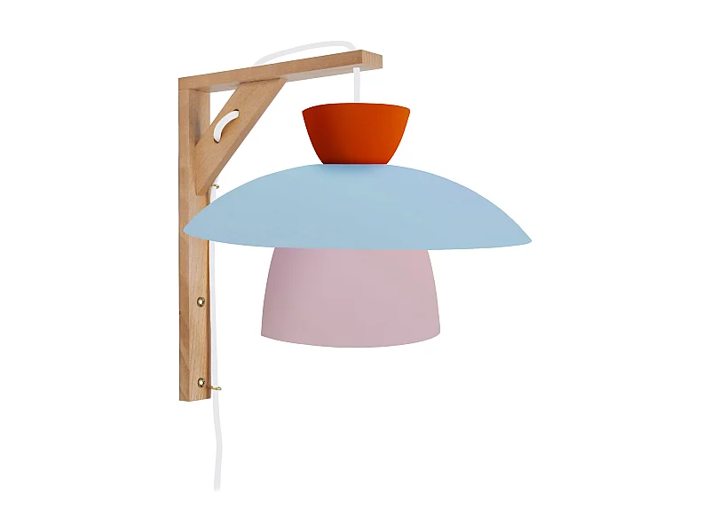 Aplique TOSEL ,madera,Rosa ,A30xD24xP27,5cm