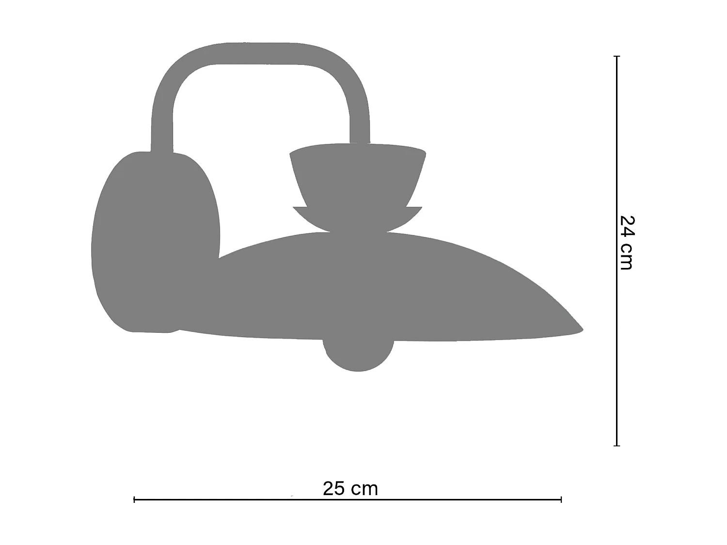 Aplique TOSEL ,metal,Rosa ,A24xD23,5xP25cm