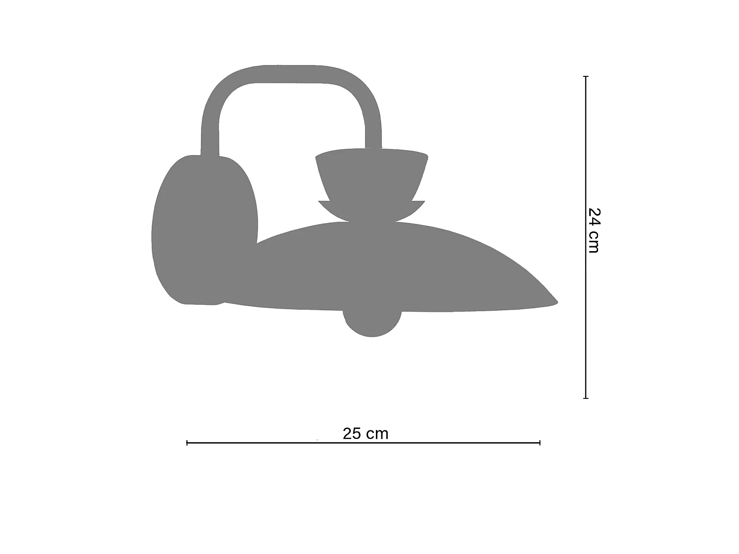 Aplique TOSEL ,metal,Rosa ,A24xD23,5xP25cm