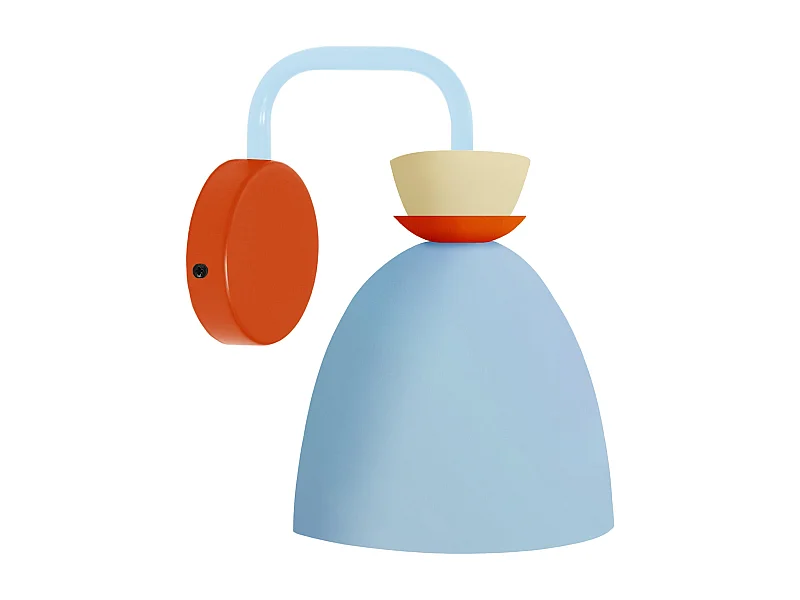 Applique TOSEL ,métal,Bleu,H24xD14xP23,5cm