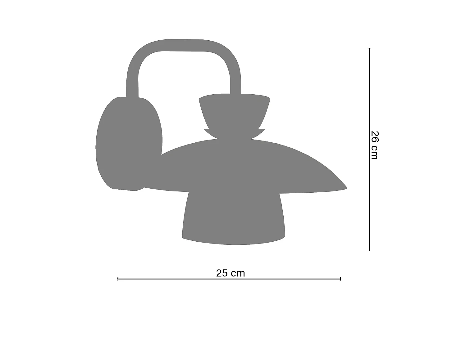 Aplique TOSEL ,metal,Rosa ,A 26x D23,5xP26cm