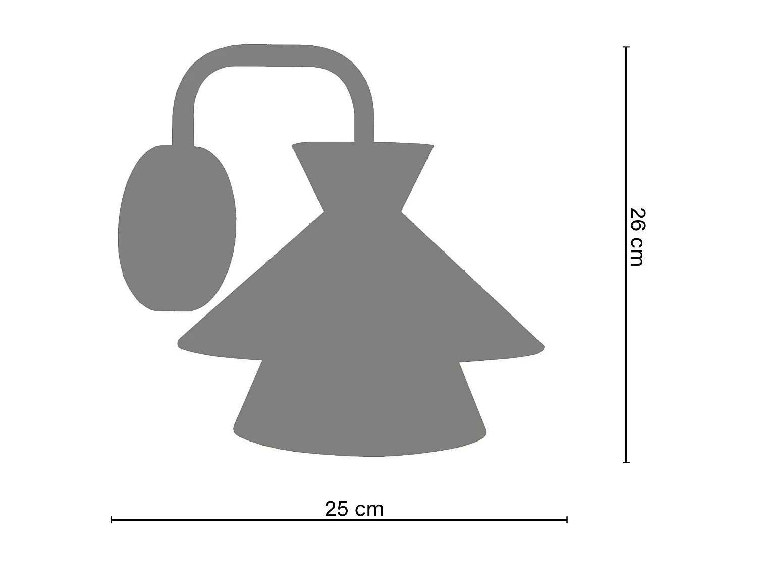 Applique TOSEL ,métal,beige,H26xD21xP25cm