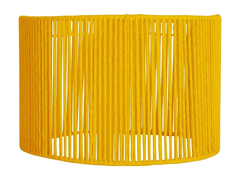 Abat-jour TOSEL ,métal,fibre ,Jaune ,H12xD22xP22cm