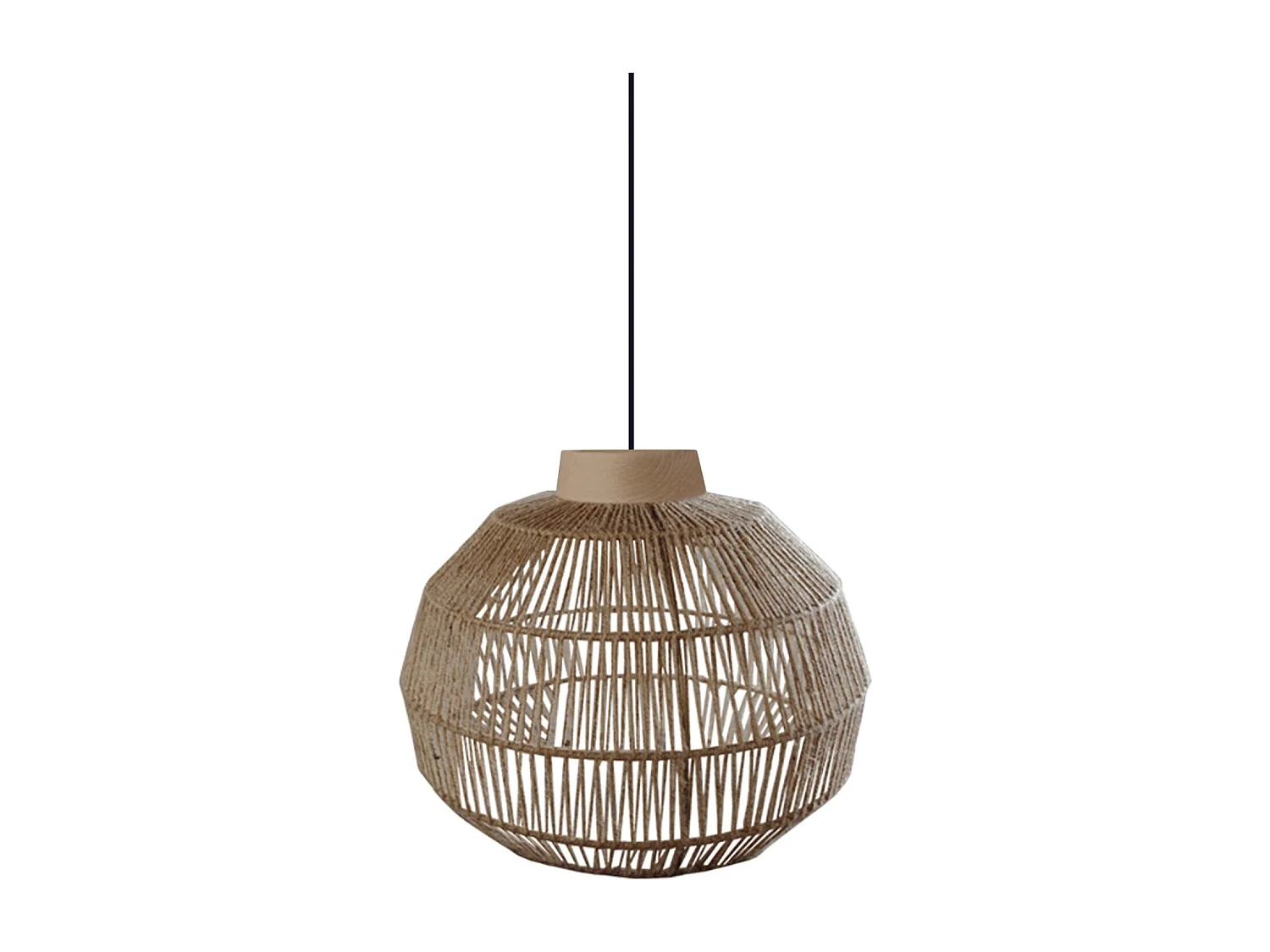 Suspensión  TOSEL ,metal, fibra,natural,A90x D32xP32 cm