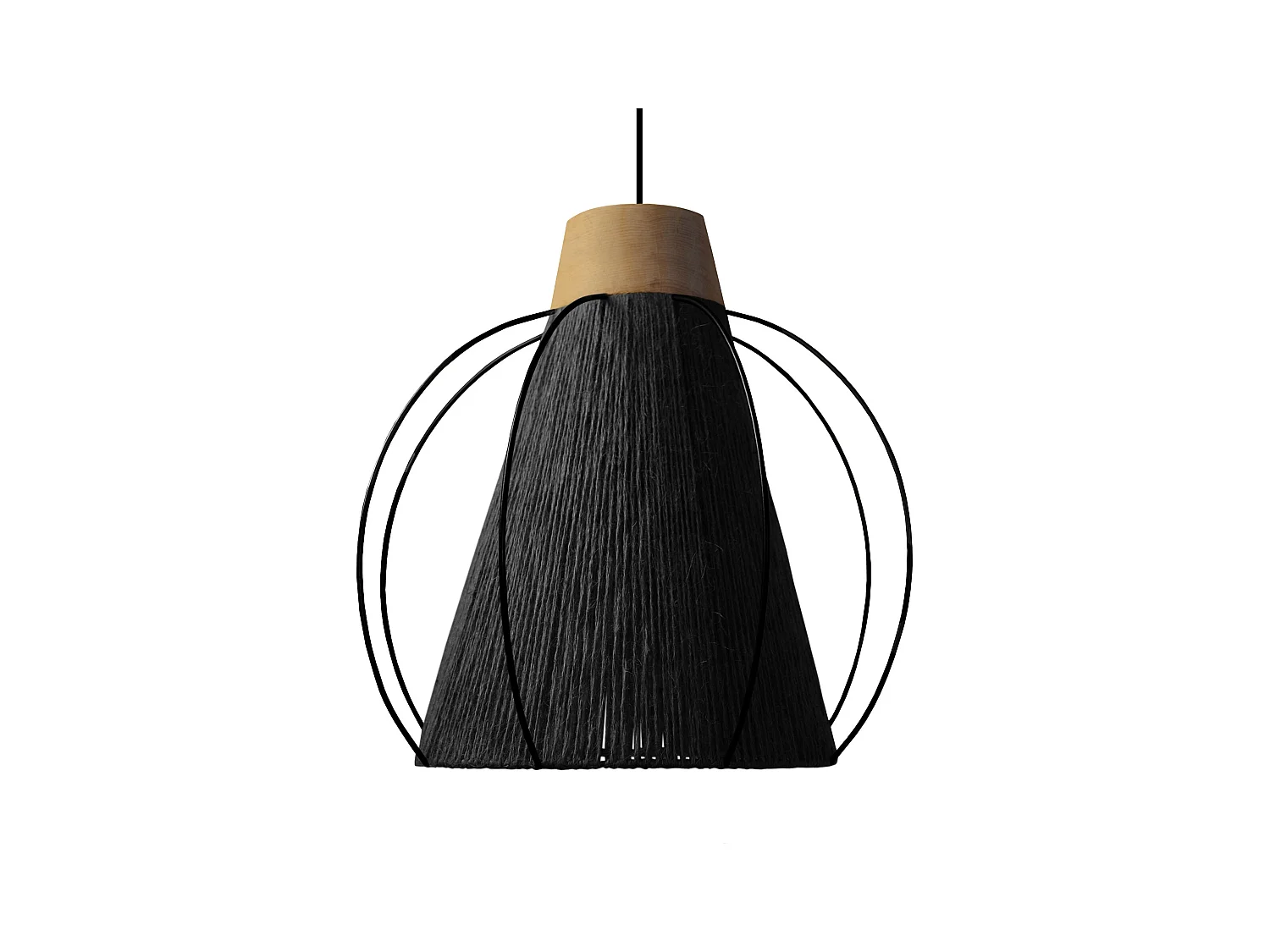 Suspension TOSEL ,métal,fibre ,Blanc  , H90xD32xP 32cm