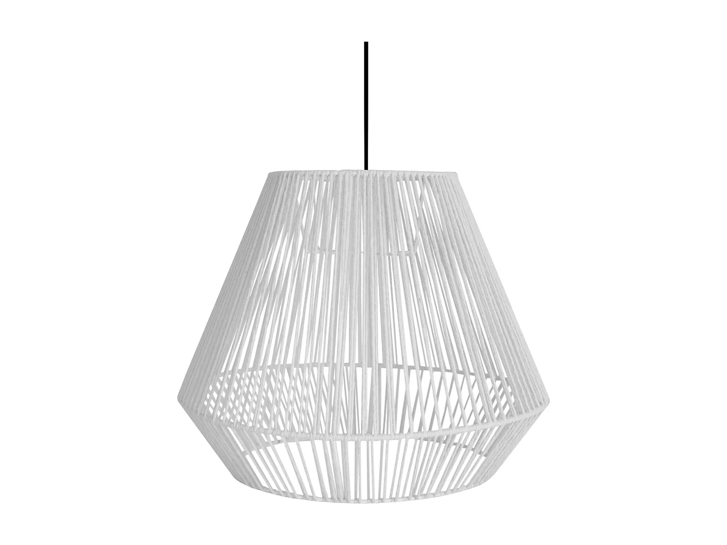 Suspensión  TOSEL ,metal, fibra,Blanco,A88xD40xP40cm