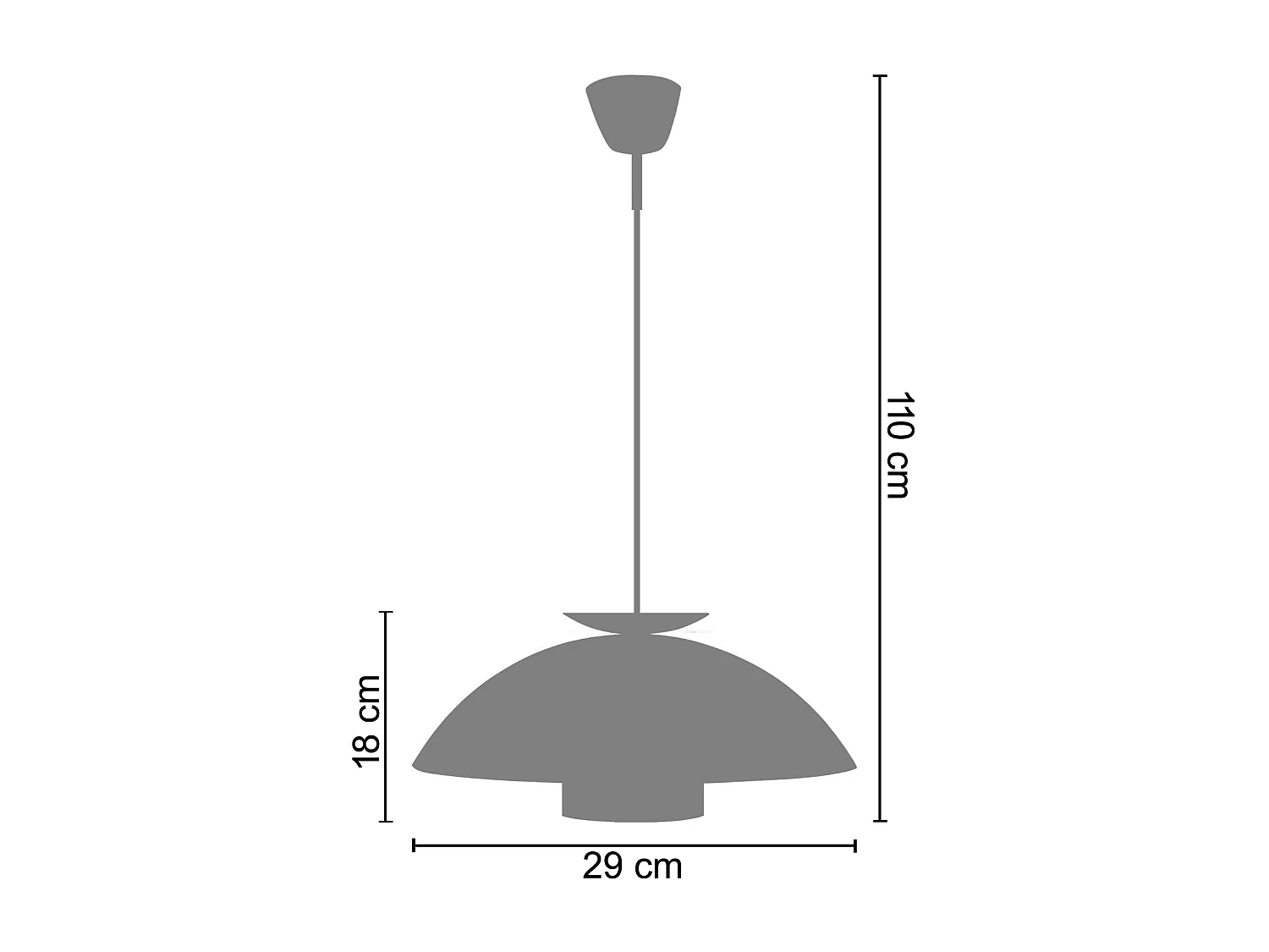 Suspension TOSEL ,métal,beige,H110xD29xP29cm