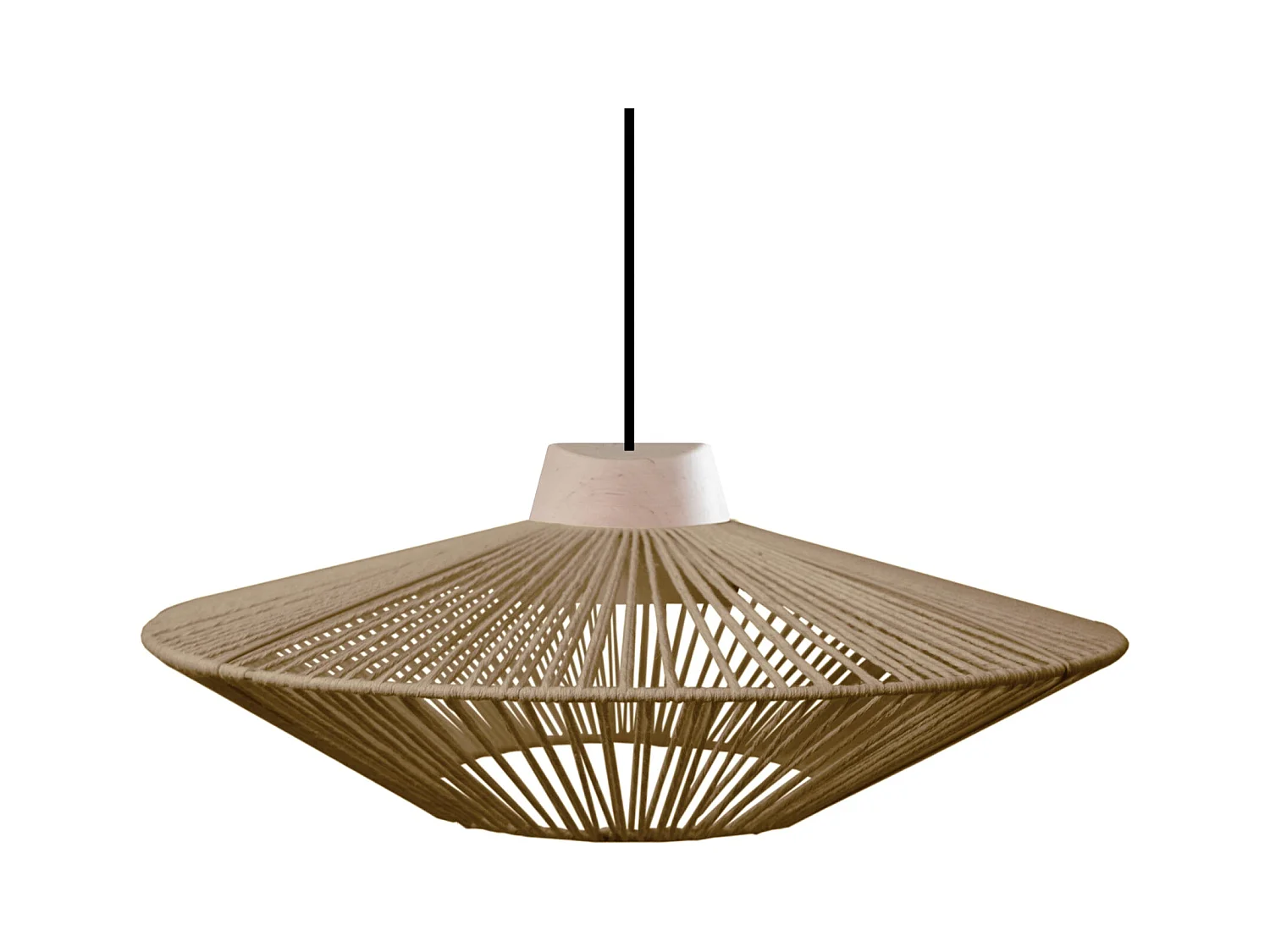 Suspension TOSEL ,métal,fibre ,naturel, H 90x D60xP60cm