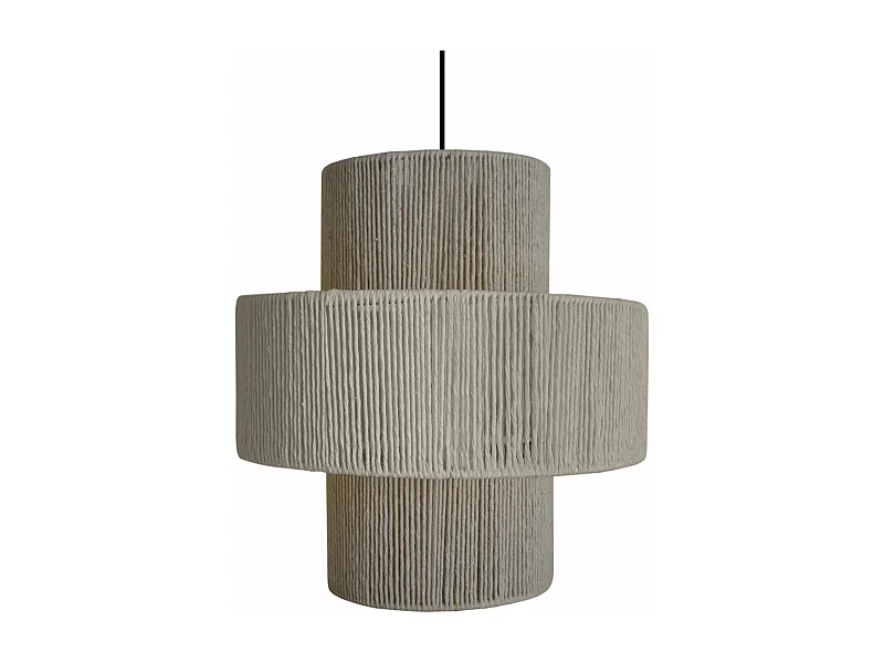 Suspension TOSEL ,métal,fibre ,naturel,H90xD 40x P 40 cm