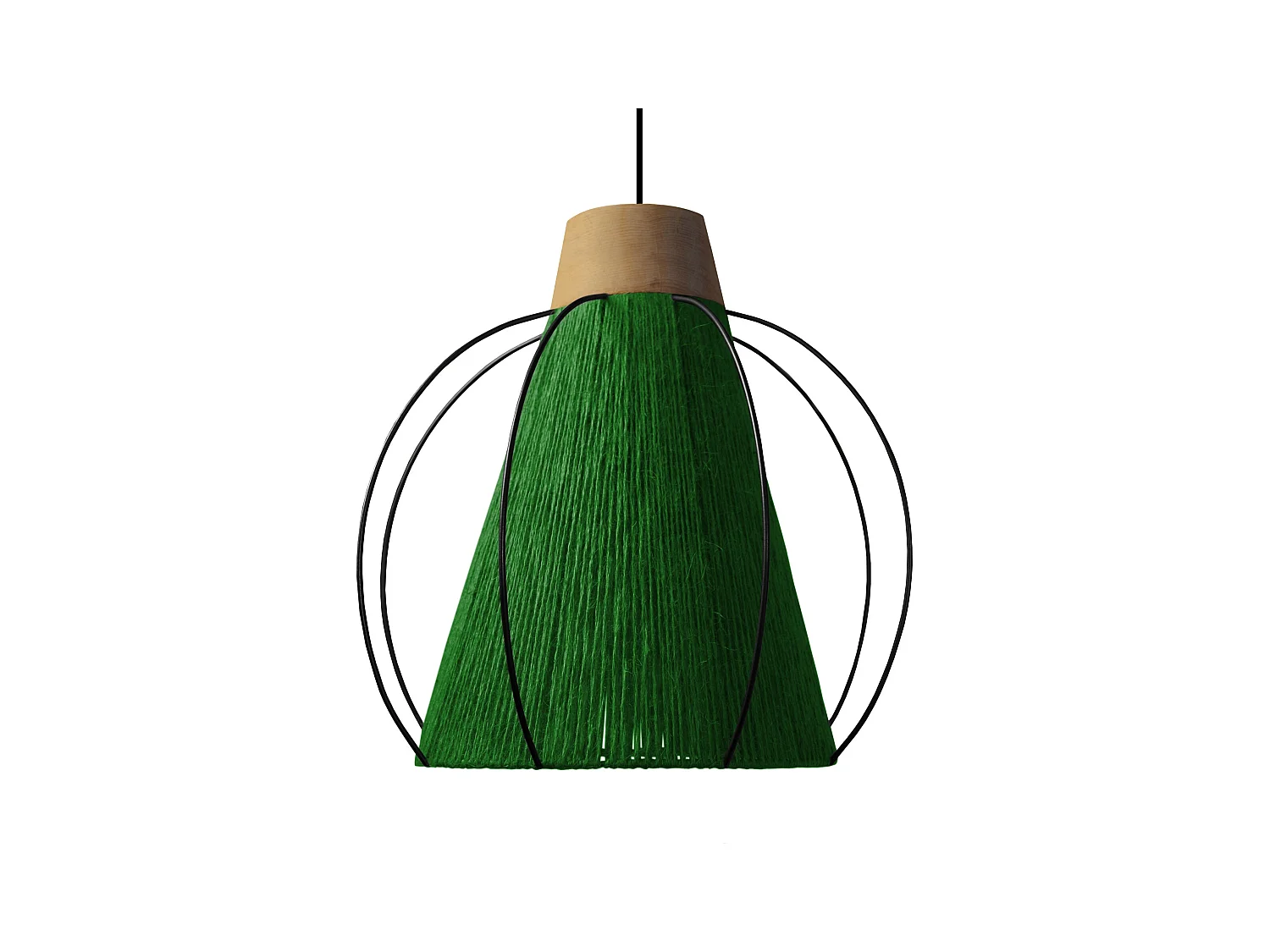 Suspension TOSEL ,métal,fibre ,naturel,H90xD 32x P 32cm