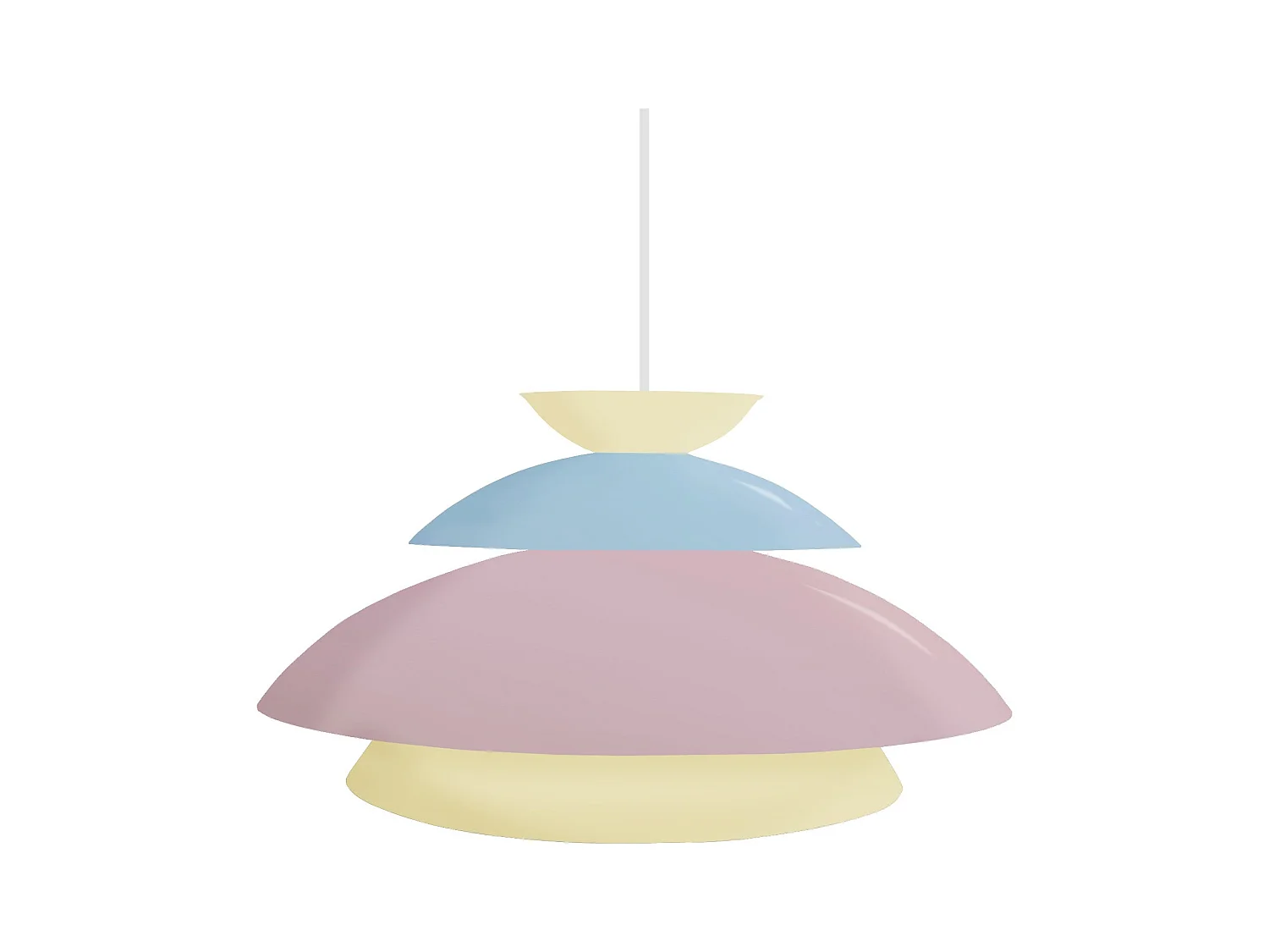 Suspension TOSEL ,métal,Rose ,H110xD 40xP40cm