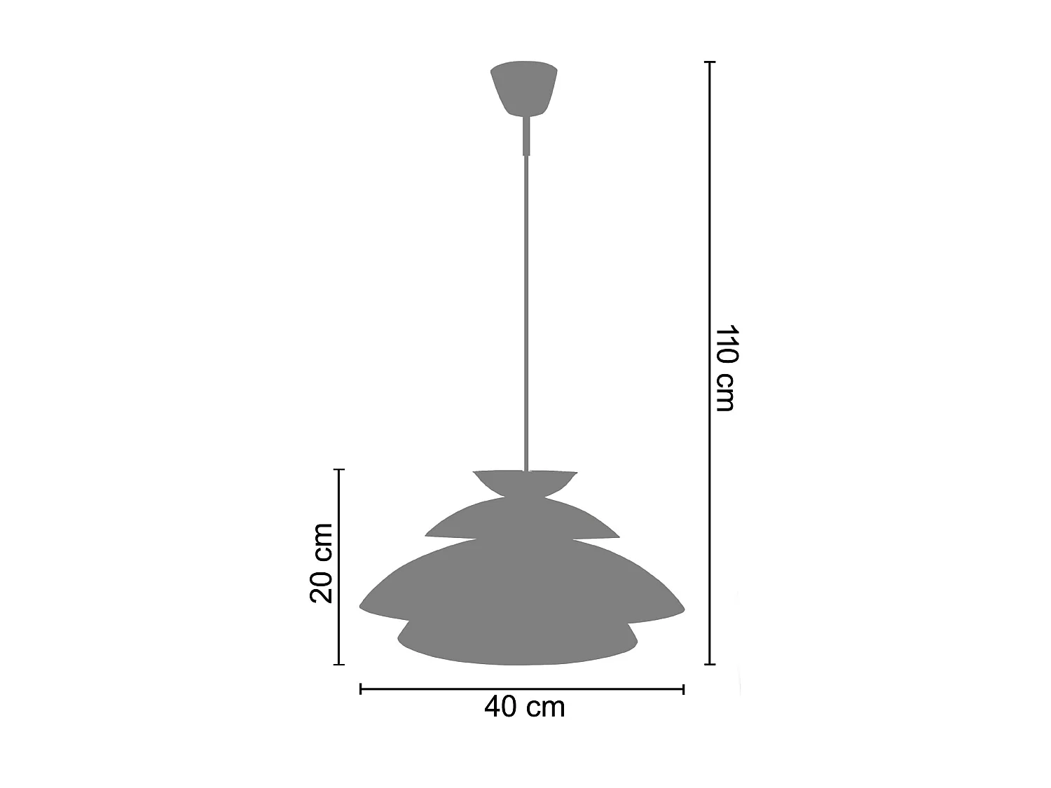 Suspension TOSEL ,métal,Rose ,H110xD 40xP40cm