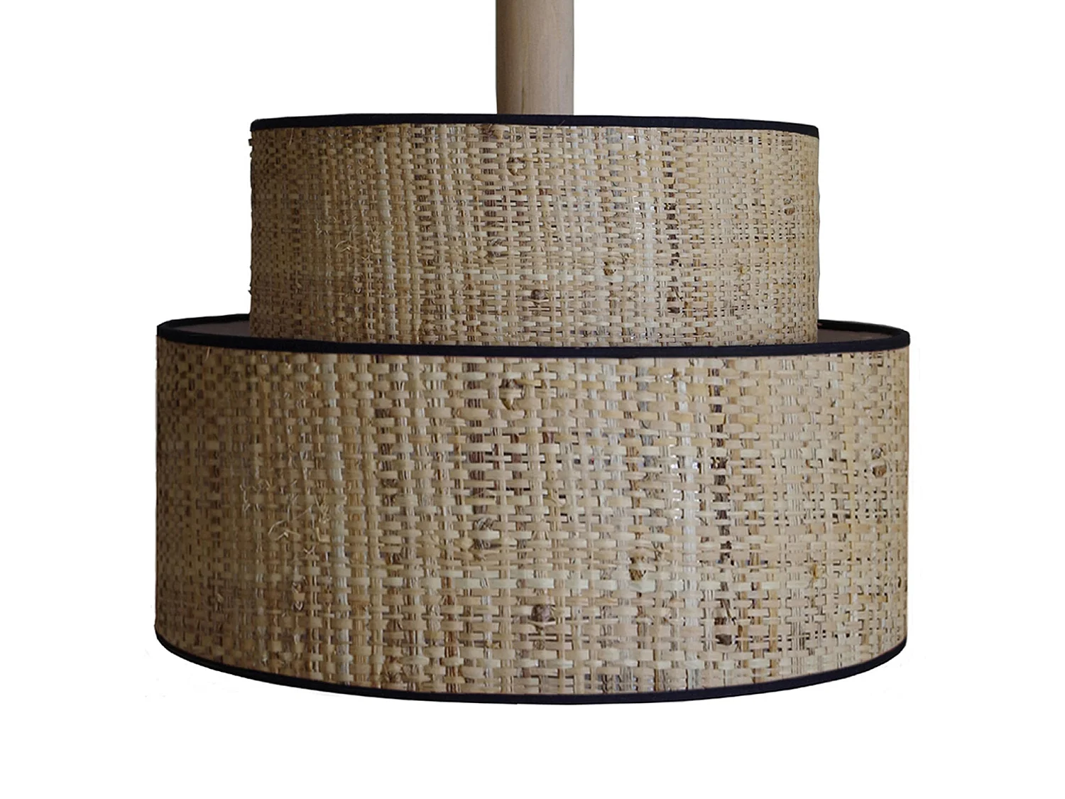 Lampadario a sospensione  legno bicilindrico LUANA 50 natural D'50cm