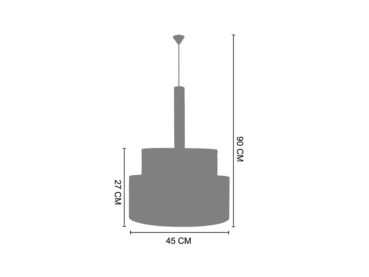 Lampadario a sospensione  legno bicilindrico LUANA 50 natural D'50cm