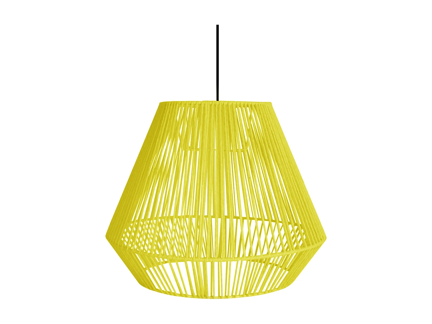 Suspensión  TOSEL ,metal, fibra,AMARILLO,A88xD40xP40 cm