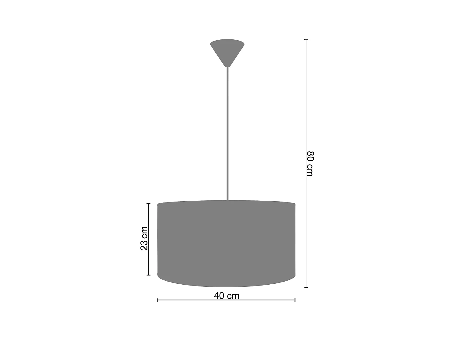 Suspension TOSEL ,tissu,Marron,H80xD 40xP 40cm