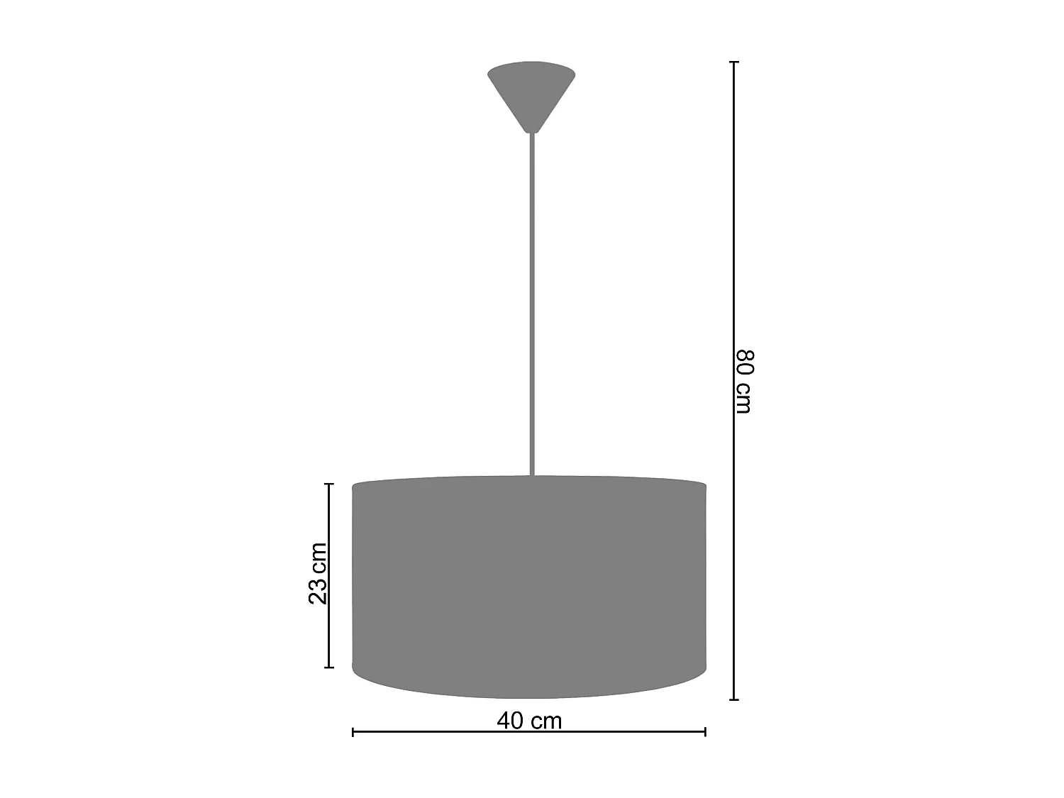 Suspensión  TOSEL ,tela,Marrón,A80xD 40xP 40cm